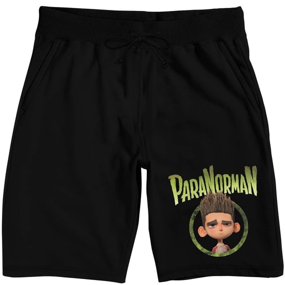ParaNorman Norman Logo Men's Black Sleep Pajama Shorts-Small