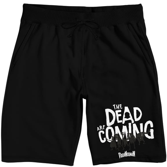 ParaNorman The Dead Are Coming Adult Black Sleep Pajama Shorts-Large