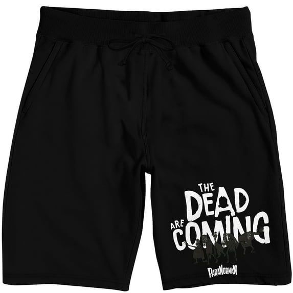 ParaNorman The Dead Are Coming Adult Black Sleep Pajama Shorts-Small
