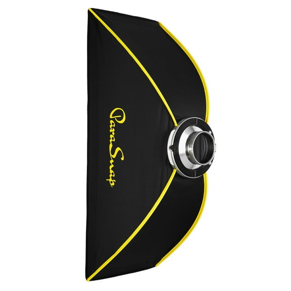 Glow ParaSnap 12x36" Strip SterlingFibre Bowens Mount Softbox w/External & Internal Diffusers, 144mm Bowens Speedring, Soft box Swap Speedring Adapter Perfect for Studio Softbox Lighting