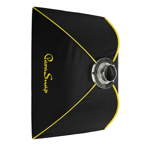 Glow ParaSnap 24x34" Rectangle SterlingFibre Bowens Mount Softbox w/External & Internal Diffusers, 144mm Bowens Speedring, Soft box Swap Speedring Adapter Perfect for Studio Softbox Lighting