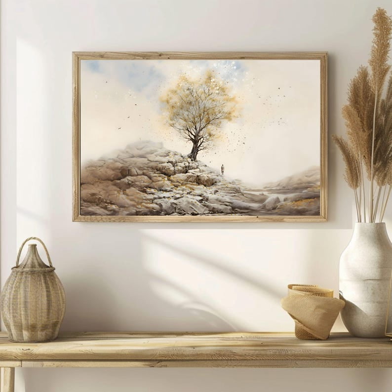 Parable of the Mustard Seed Wall Art Modern Jesus Art Bible Verse ...