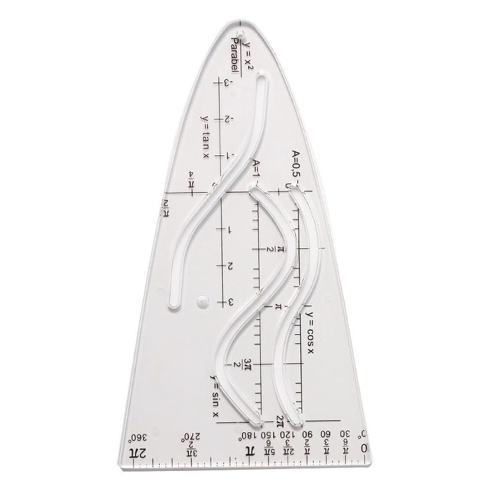 Parabolic Trianglic Ruler Parabolic Stencil Cosine Ruler with Ergonomic Grip for Technical ...