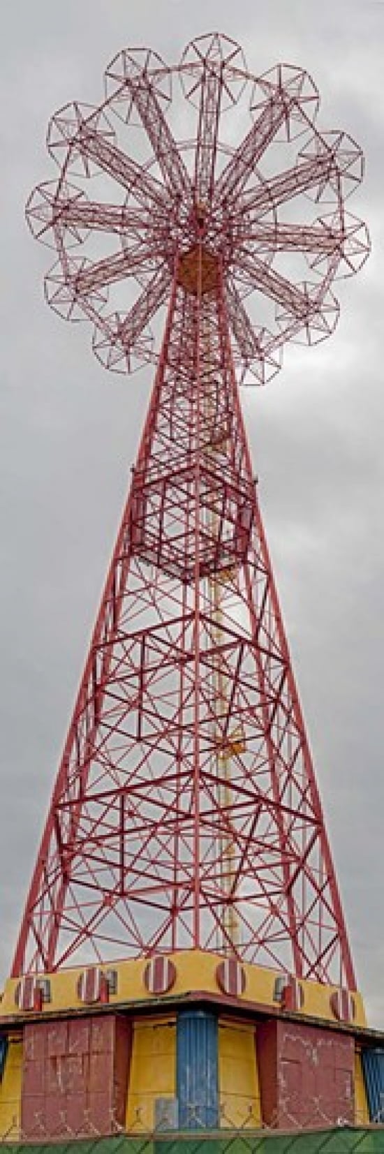 Parachute Jump Tower along Riegelmann Boardwalk Long Island Coney Island New York City New York State USA Canvas Art - Panoramic Images (36 x 12)