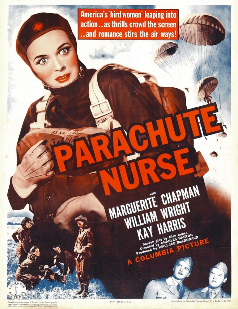Parachute Nurse Canvas Art - (24 x 36)
