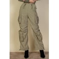 thumbnail image 1 of Parachute Pants with Ruched Drawstring Waist and Flap Pockets, 1 of 9