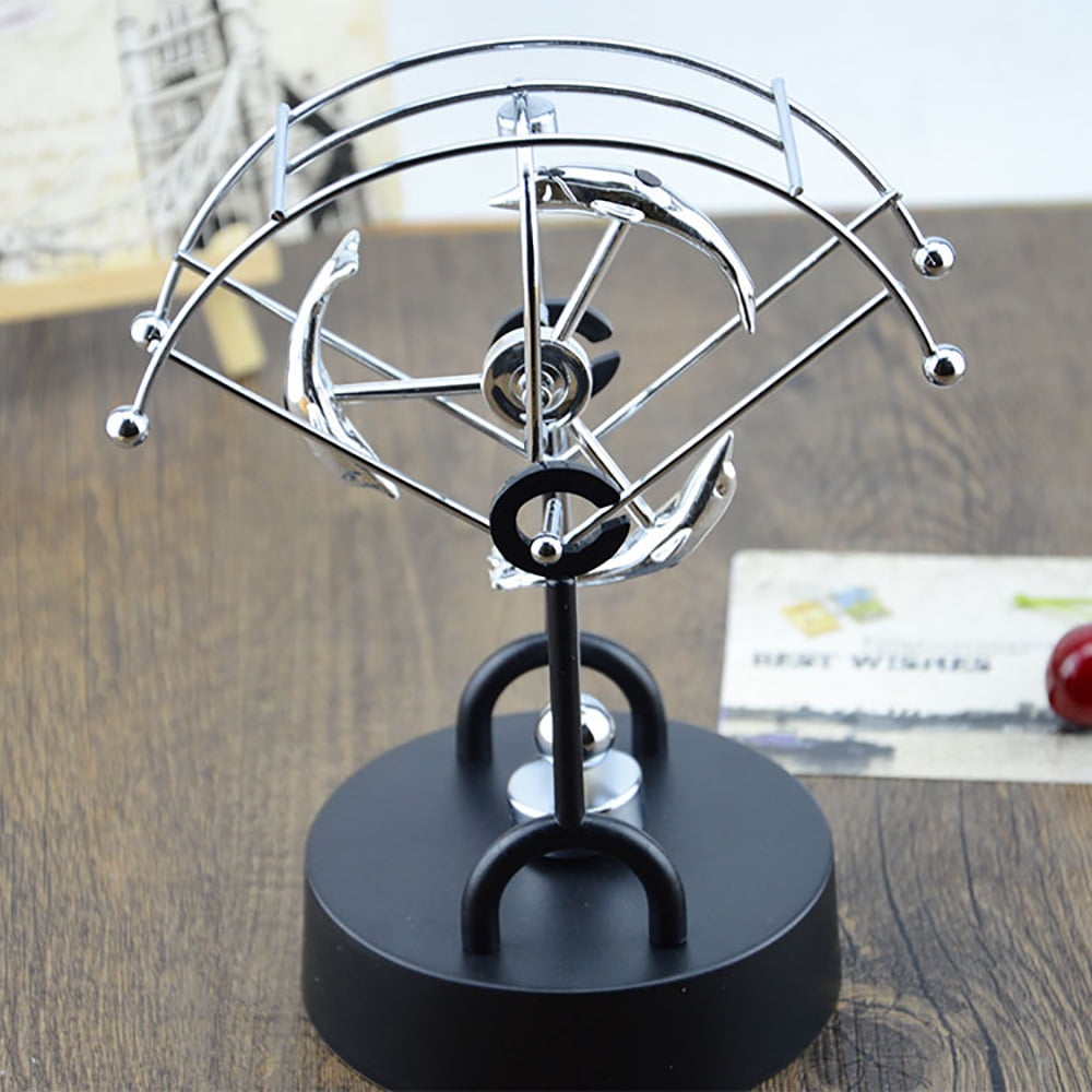 The Fisherman Balancing Sculpture | Kinetic Metal Desk Toy | Perpetual Motion Art For Office, Home, Or Gift