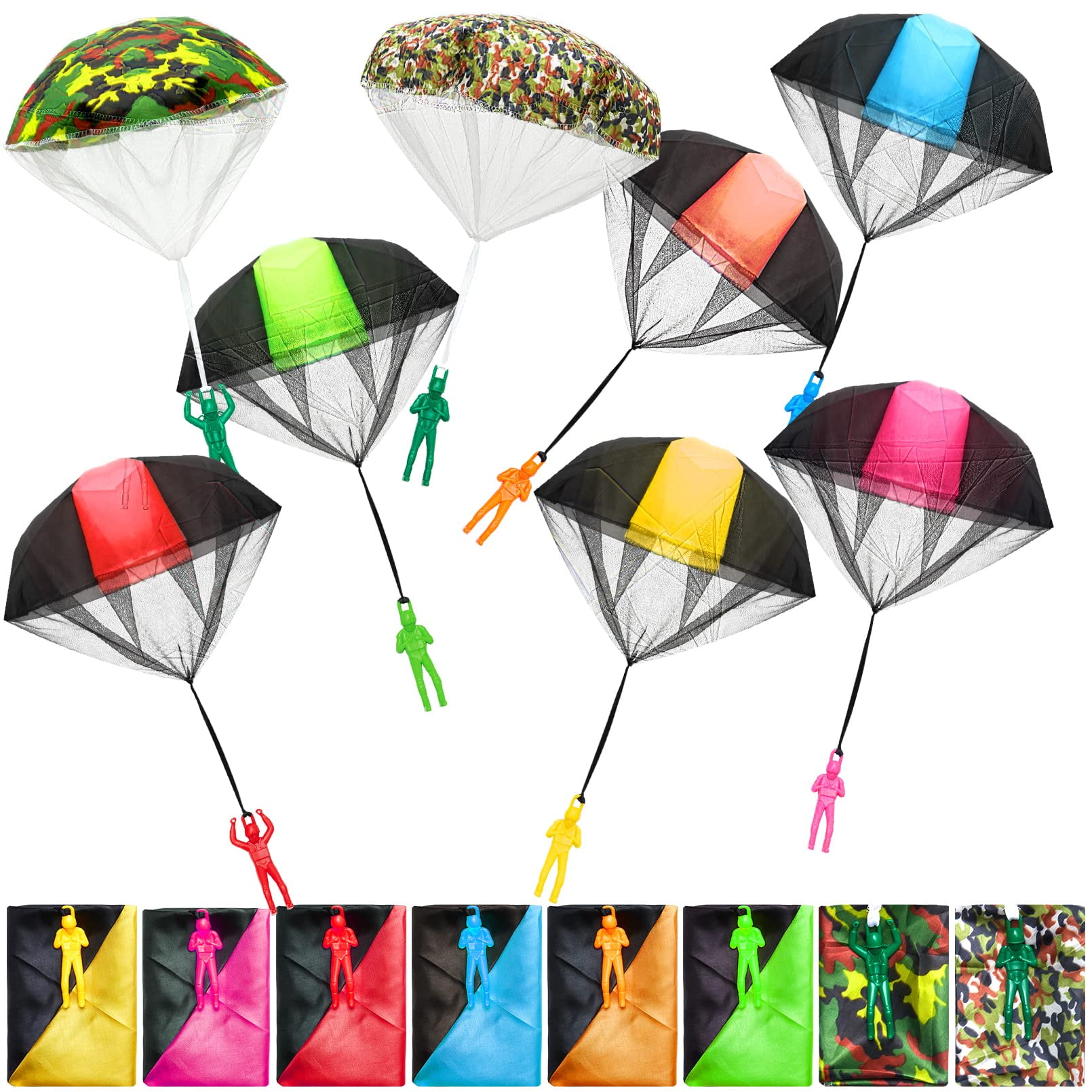 Parachute Toy, No Tangle Throw Throwing Parachute Men, Outdoor Children's Paratrooper Toy, Hand