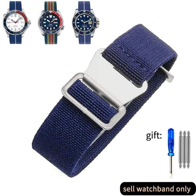 Parachute Watch Strap Elastic Nylon Band for Seiko for Rolex for Water ...