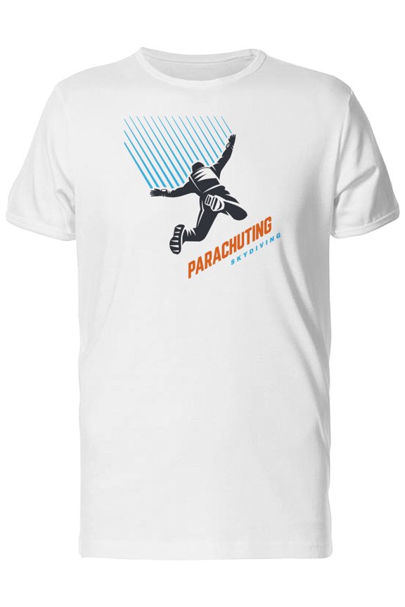 Parachuting Skydiving Man T-Shirt Men -Image by Shutterstock, Male Medium
