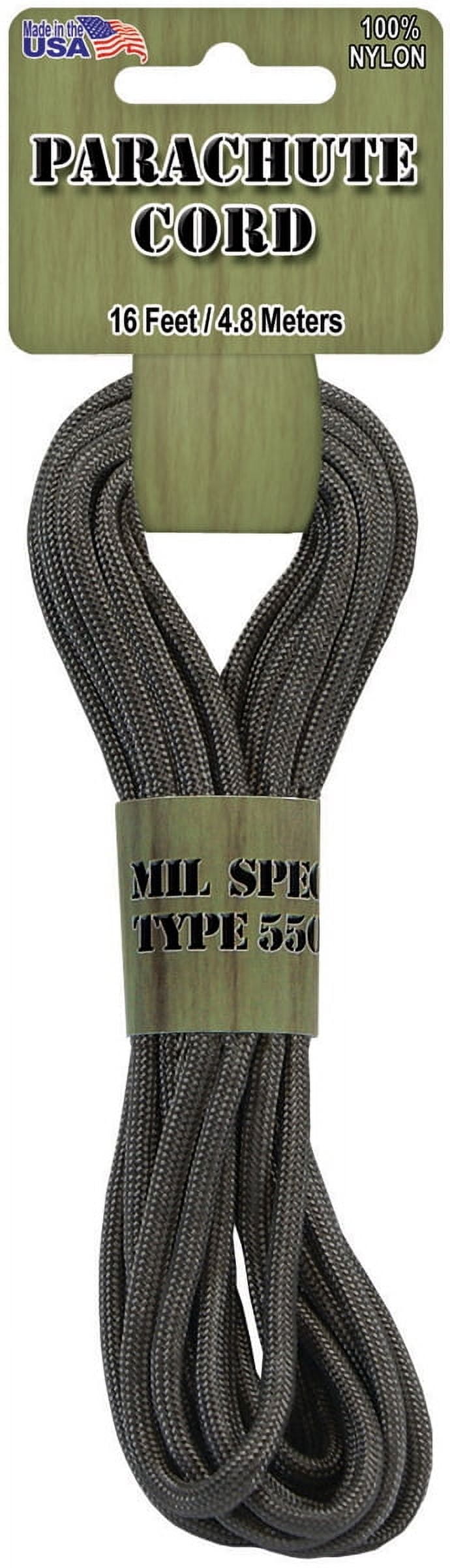 TUFF ROPE Paracord 550 Nylon 4mm X 30m - Verde Oliva, 7 Fili Interni, Corda Resistente Per Esterni, Campeggio, Sopravvivenza - 3