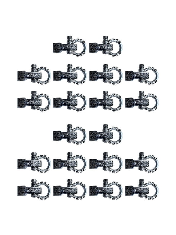 Paracord Buckles Bow Clasps Screw Pin Anchor Shackle Adjustable Shackles Buckles for Paracord Bracelet Belt 20 PCS