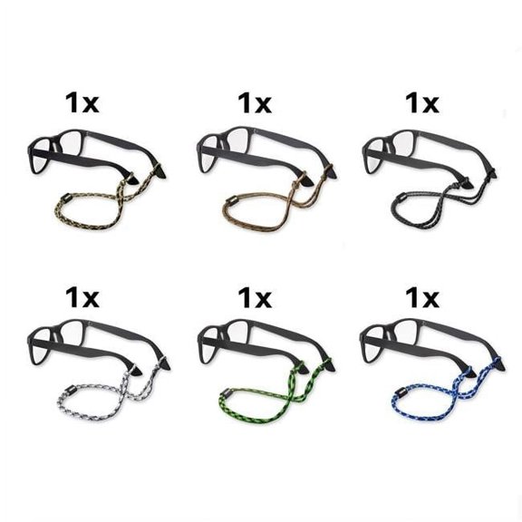 Paracord Eyewear Retainers, Assorted Color - Pack of 6