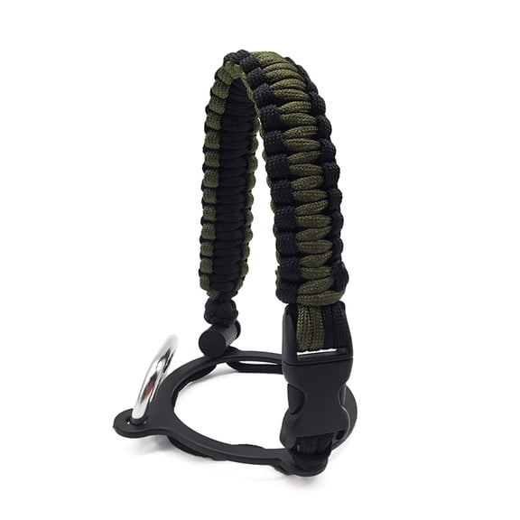 Paracord Handle Carabiner Water Bottle Handle Strap Outdoor Water Bottle Strap