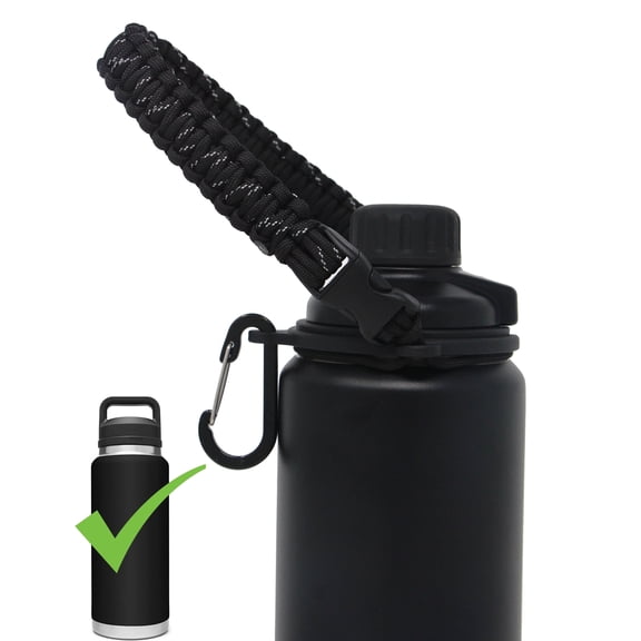 Paracord Handle for YETI Rambler 46oz 36oz 26oz 64oz 18oz 12oz Water Bottles, Durable Carrier Strap Holder