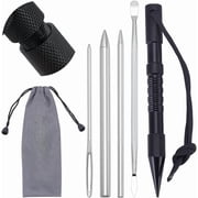 Paracord Knotters Tool with 1Pcs Paracord FID Set Metal Marlinspike Set Stitching Lacing Needles Smoothing Knotter Tools