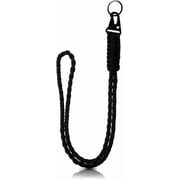 Paracord Lanyard Heavy Duty Braided Paracord Lanyards Keychain Lanyard Adventure Key Chains Men Nylon Rope for Necklace Keyring ID Card Badge Holder Camera Wall Black