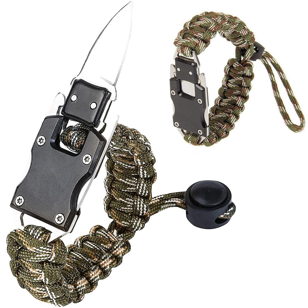 SHENYU Paracord Outdoor Tool Bracelet Survival Gear Multi Use Survival Bracelet for Outdoor Camping Hiking Fishing