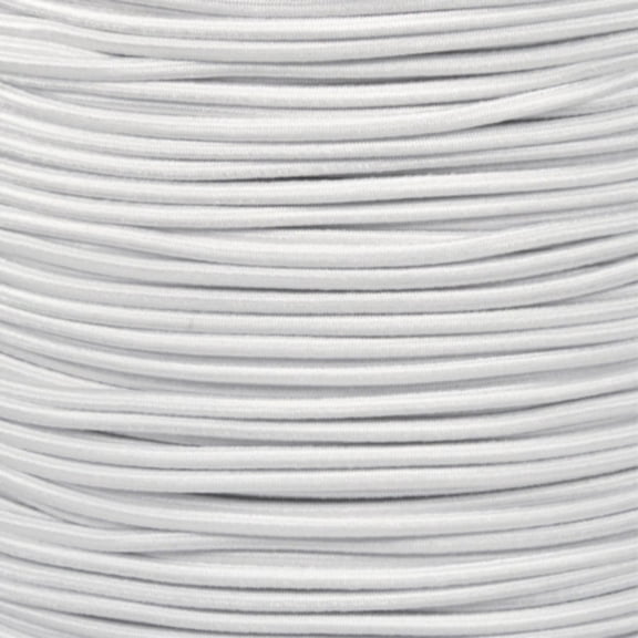 Paracord Planet 1/8 Inch Shock Cord - White - 10 Feet