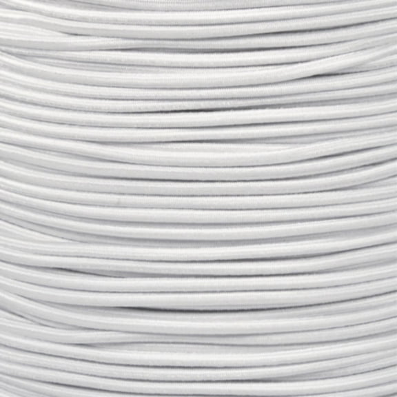 Paracord Planet 1/8 Inch Shock Cord - White - 10 Feet
