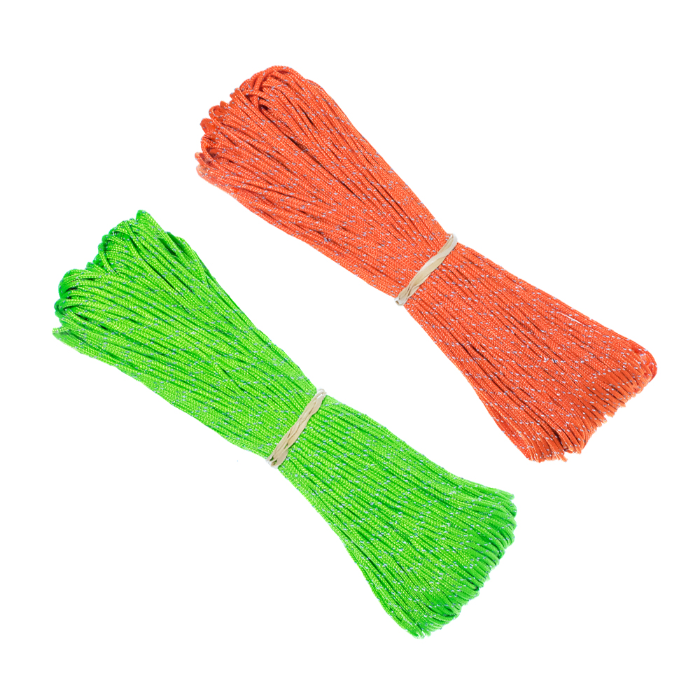 Uxcell 65 Feet Reflective Guyline Camping Paracord 3mm Nylon Tent Cord Guyline Rope Dark Blue