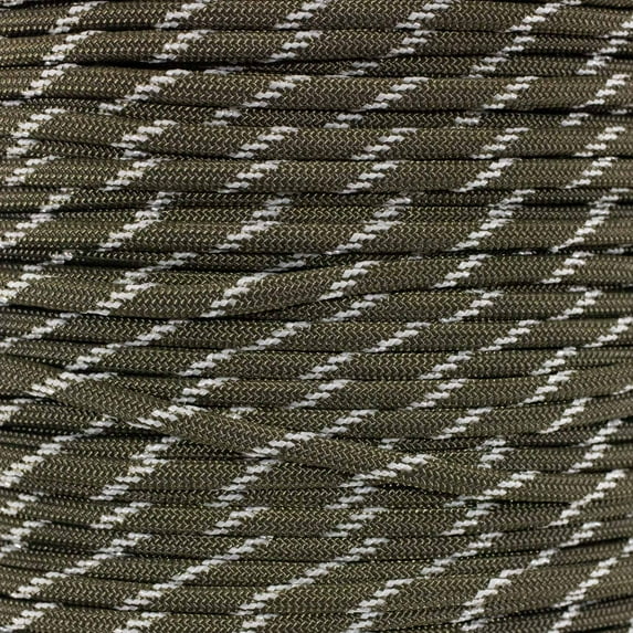 Paracord Planet 10', 25', 50', 100' Hanks & 250', 1000' Spools of Parachute 550 Cord Type III 7 Strand Paracord with Glow in the Dark Tracers in Over 15 Colors
