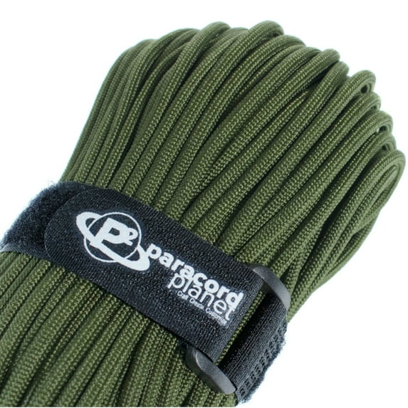 Paracord Planet 100FT Mil-Spec 550 Paracord – Wrapped with Strap – Multiple Colors – Survival Parachute Cord