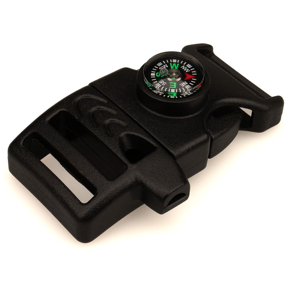 Paracord Planet 3/4" Survival Multitool Buckle – Built in Whistle and Compass – Perfect for Camping & Hiking – 100 Pack