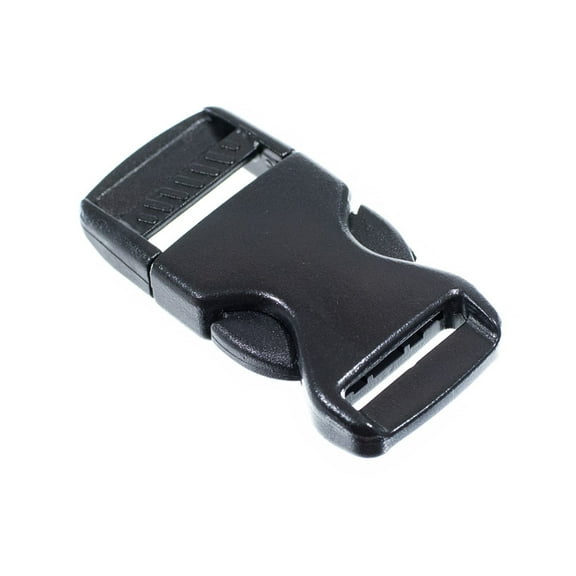 Paracord Planet 3/4 inch Flat Black Buckle - Packs of 5, 10, 25, 50, and 100 - Webbing, Cargo Straps, Repair, Multipurpose