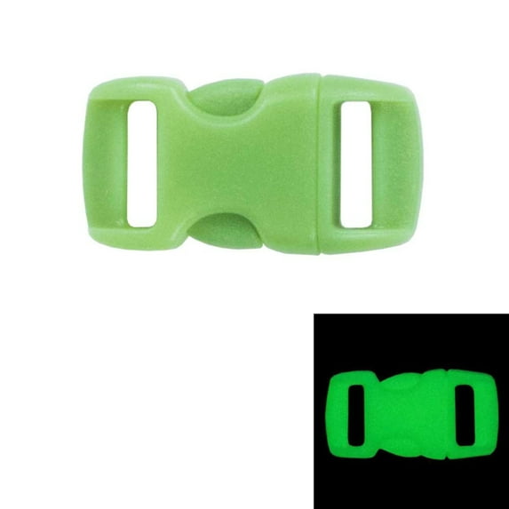 Paracord Planet 3/8" Contoured Side Release Buckles in Various Colors - Glow in the Dark and Glitter - Multiple Pack Sizes
