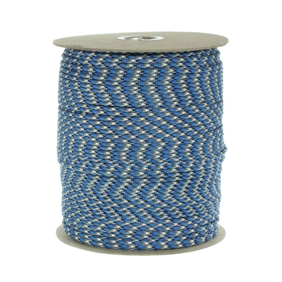 Paracord Planet 50' and 100' Hanks of Parachute 550 Cord Type III 7 Strand Paracord in Cold Color Dominant Color Patterns