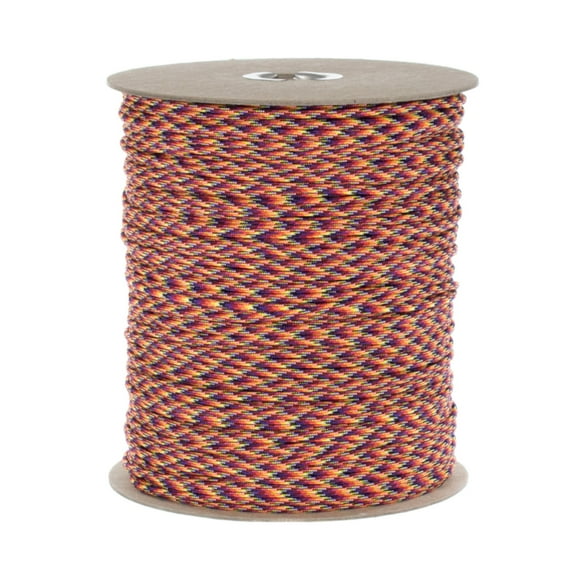 Paracord Planet 50' and 100' Hanks of Parachute 550 Cord Type III 7 Strand Paracord in Hot Color Dominant Color Patterns