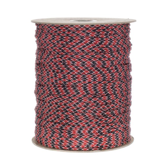 Paracord Planet 50' and 100' Hanks of Parachute 550 Cord Type III 7 Strand Paracord in Hot Color Dominant Color Patterns