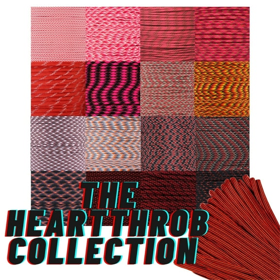 Paracord Planet | 550 Paracord 10 ft (Hanks) The Heartthrob Colors – Type III 550 lb