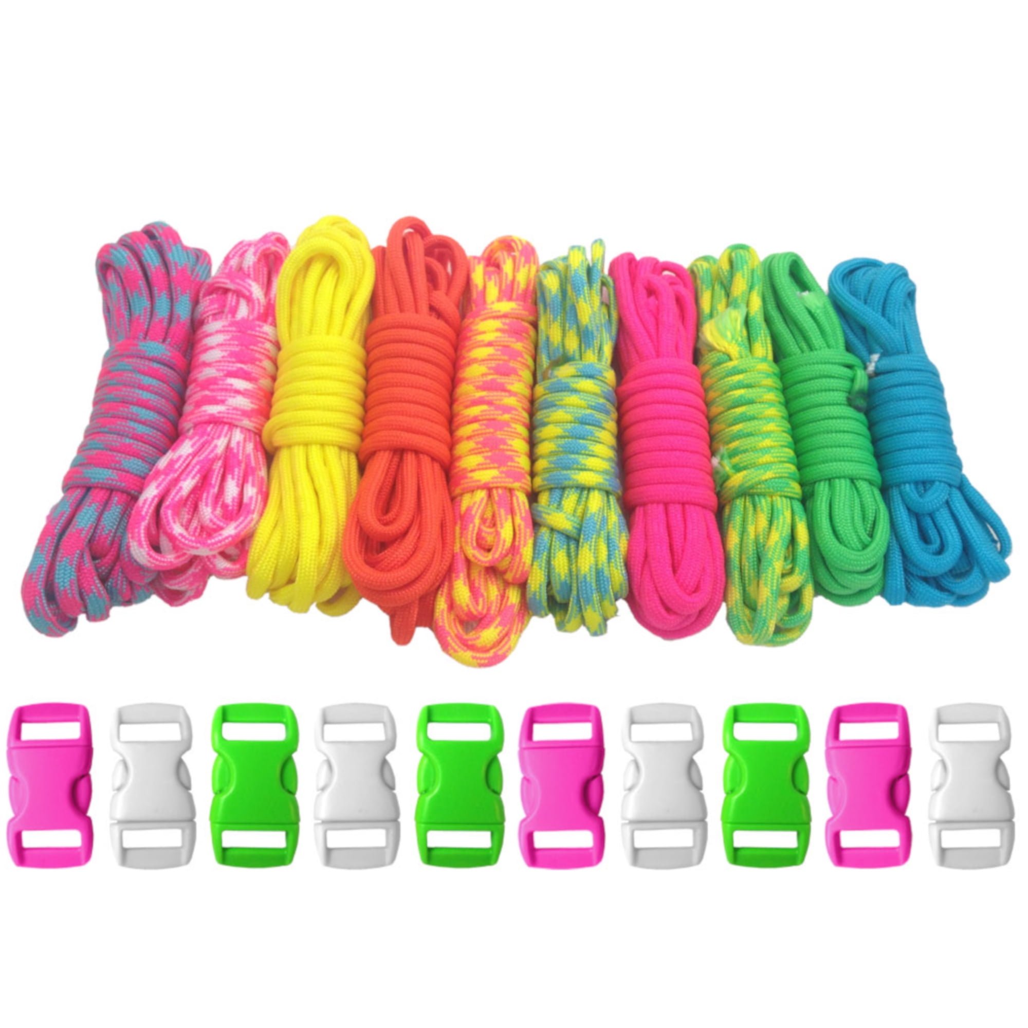 550 LB Type III Neon Paracord Crafting Kit - Includes