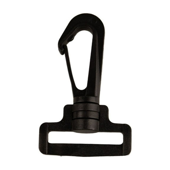 Paracord Planet Black Plastic 1 1/4 Inch Swivel Snap Hooks for Bags and Straps and Clips with 360 Degree Rotation – 10 Pack