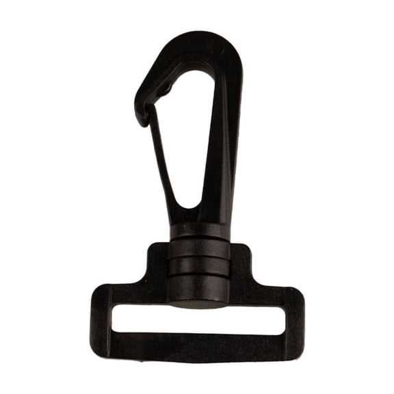Paracord Planet Black Plastic 1 1/4 Inch Swivel Snap Hooks for Bags and Straps and Clips with 360 Degree Rotation – 5 Pack