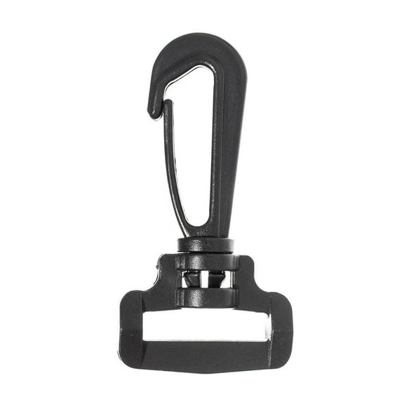 Paracord Planet Black Plastic 1 Inch Swivel Snap Hooks for Bags and Straps and Clips with 360 Degree Rotation  5 Pack