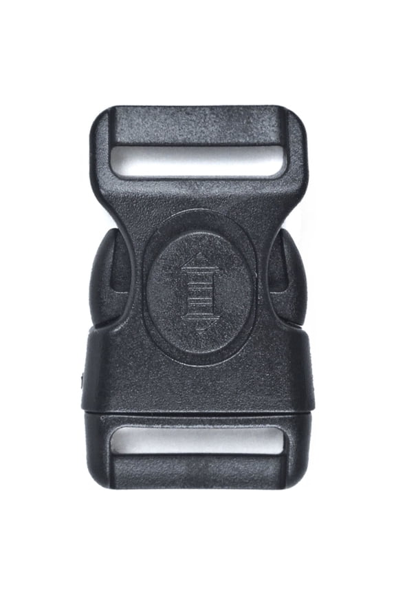 ¾” Black Plastic Buckles with Lock – Contoured and Side Release – On & Off Lock – Multiple Packs
