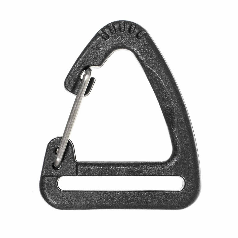 Paracord Planet Black Plastic Triangle Carabiner Clips for 1 Inch