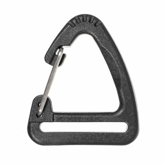 Paracord Planet Black Plastic Triangle Carabiner Clips for 1 Inch Webbing and Straps – Available in Multiple Pack Sizes