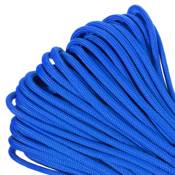 Paracord Planet Brand 550 lb Type III Commercial Grade Parachute Cord - Royal Blue 50 Feet - USA Made
