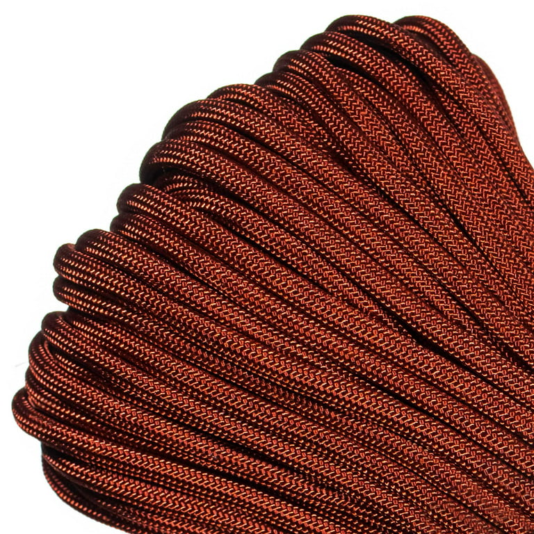 Paracord Planet Brand 550 lb Type III Commercial Grade Parachute Cord -  Rust 25 Feet - USA Made 