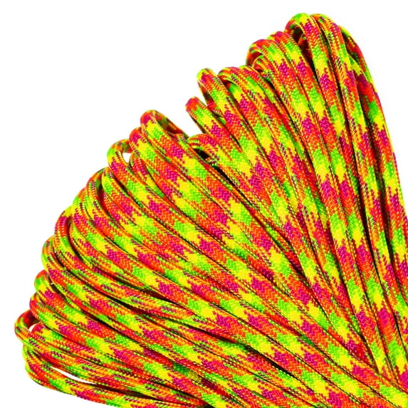 Paracord Planet Brand 550 lb Type III Commercial Grade Parachute Cord - Starburst 10 Feet - USA Made
