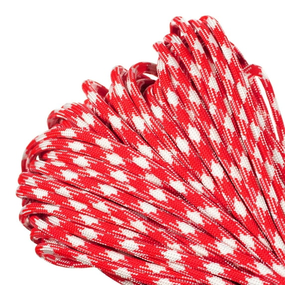 Paracord Planet Brand 550 lb Type III Commercial Grade Parachute Cord - Strawberry Fields 25 Feet - USA Made