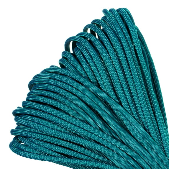 Paracord Planet Brand 550 lb Type III Commercial Grade Parachute Cord - Teal 10 Feet - USA Made