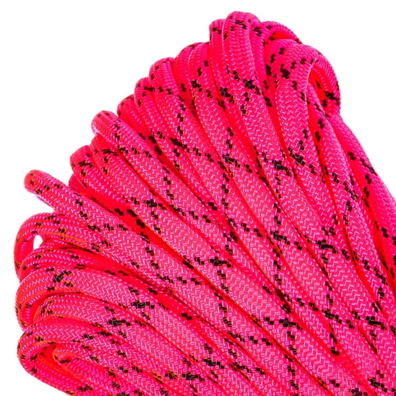 Paracord Planet Brand USA Made 550 lb Commercial Grade Type III Para Cord - Little Black Pink 50 Feet