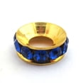 thumbnail image 1 of Paracord Planet Brass Spacer Beads with Rhinestone Accents in Various Colors and Sizes, 1 of 1