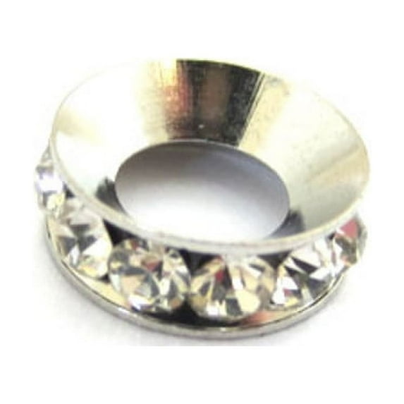 Paracord Planet Brass Spacer Beads with Rhinestone Accents in Various Colors and Sizes