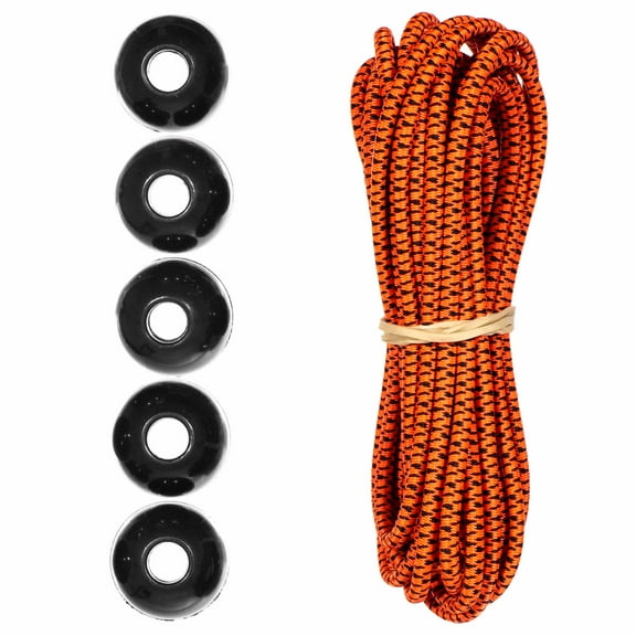 Paracord Planet Colored Bungee Cord and Ball Bungee Kits - 10 Feet of 1/8 Inch Shock Cord and 5 Ball Bungees - Make Custom Tie Downs for Camping, Event Tents, Canopies, and More